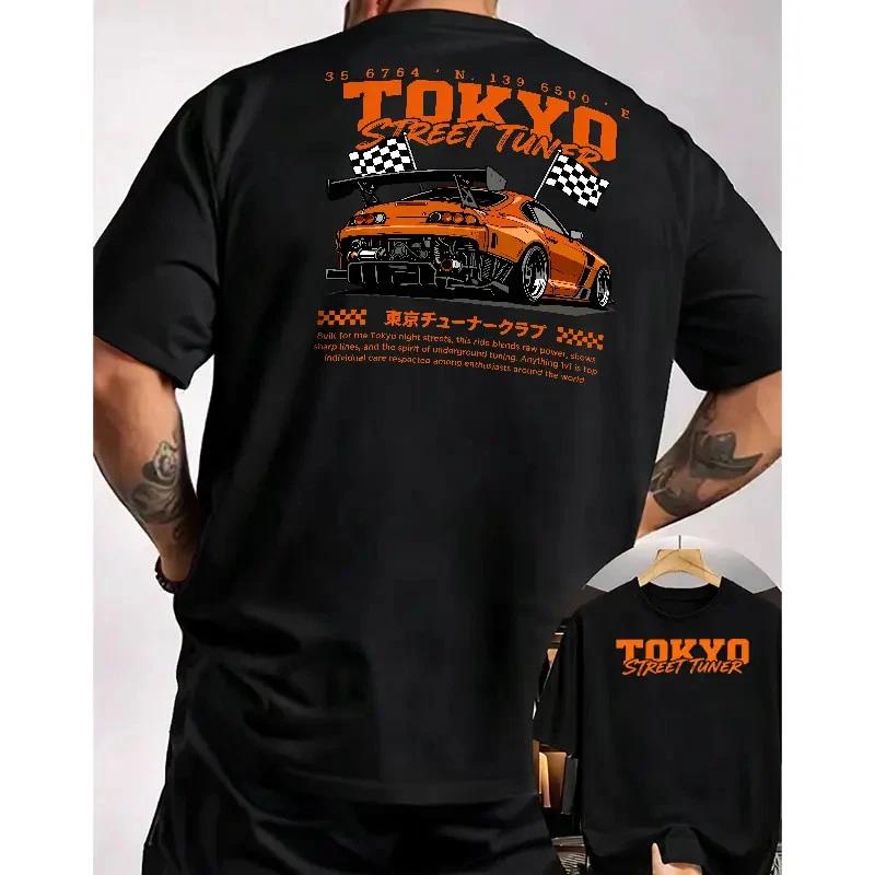 Tokyo Street Tuner JDM Car Graphic Tee Car Enthusiast Cotton Graphic Tshirt M