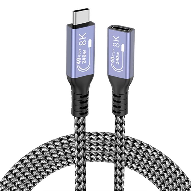 USB C Extension Cable USB C 4 Cable PD240W &8K60Hz Video Capability Ideal for Gaming &Video Streaming Type C Cord