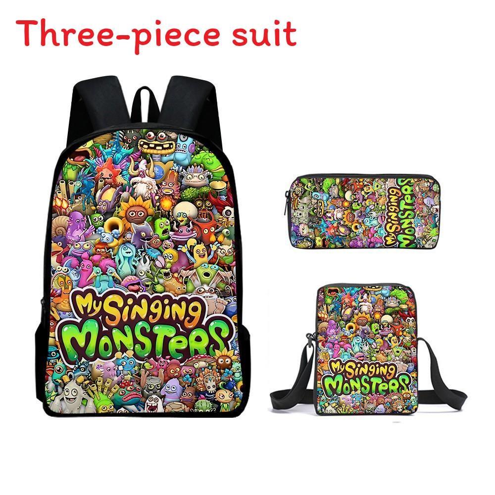 Singing My Monsters Childrens School Bag Three Piece Suit Suitable Gift For