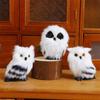 Simulation Owl Animal Model Festival Creative Plastic Ornaments Artificial Plush Toys For Garden Christmas Tree Decorations
