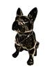 Ceramiczny Pies Buldog Czarny H32 Figura