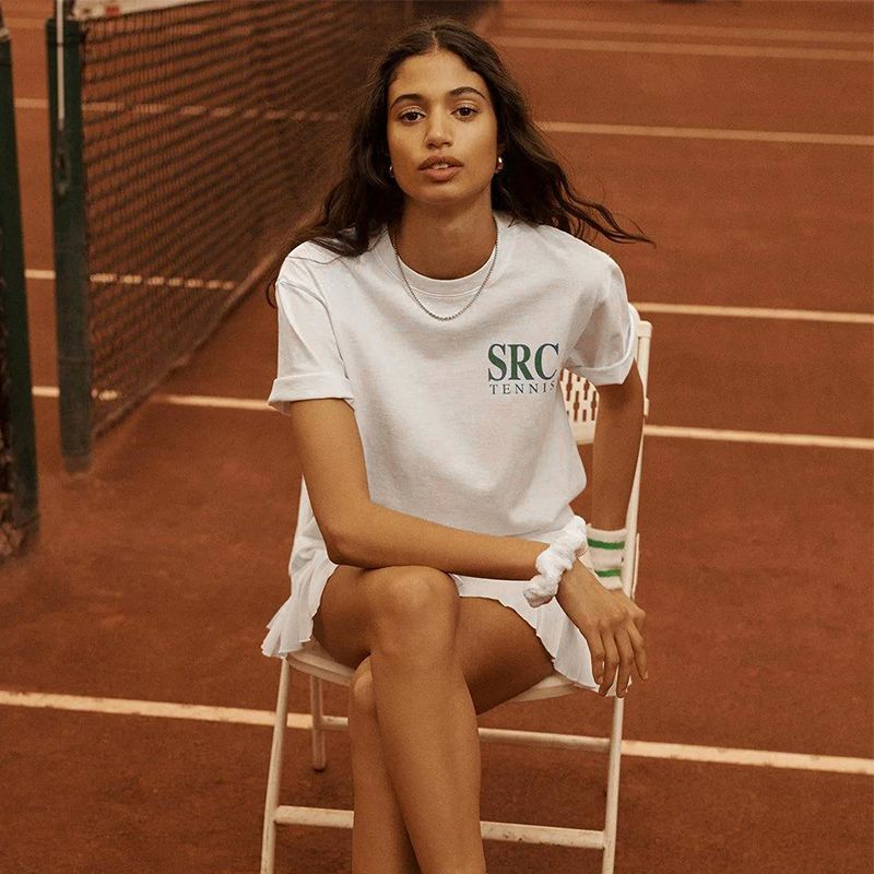 Tennis Short-Sleeved T-shirt for Women 2025 Summer New Arrival Sports Style plus Size Half Sleeve