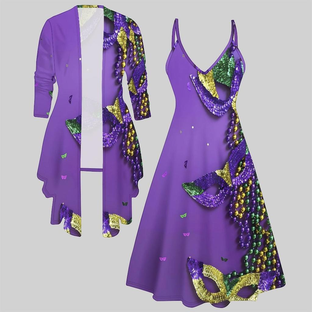 3D  Printed  Set Dress Coat ,  Colorful and Uniquely Shaped  Fashion Print,suitable for Various Scene Fashion Styles