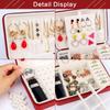 Jewelry Box for Girls Women Small Faux Leather Travel Jewelry Case with Zippers Jewelry Organizer for Rings Earrings Necklace