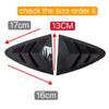 For Chevrolet Cruze 2009-2017 Car Rear Louver Window Side Shutter Cover Trim Sticker Vent Scoop ABS Carbon Fiber ABS