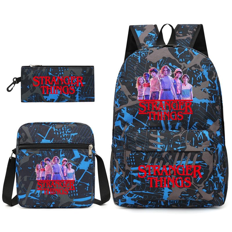 Stranger Things Schülerrucksack+Brotdose+Federmäppchen Dreiteiliges Set KTB