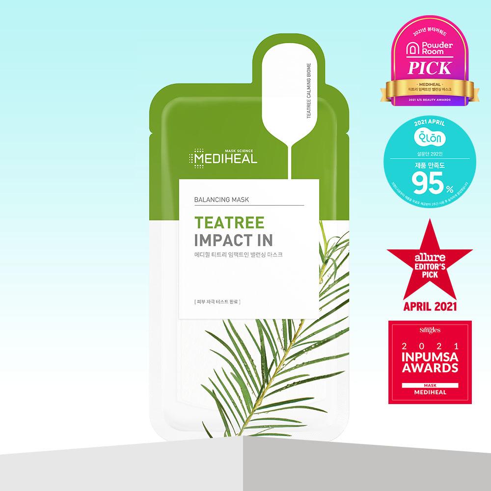    Mediheal Tea Tree Impact In balancIng Mask 10 Sheets Collagen Impact In 10 Sheets