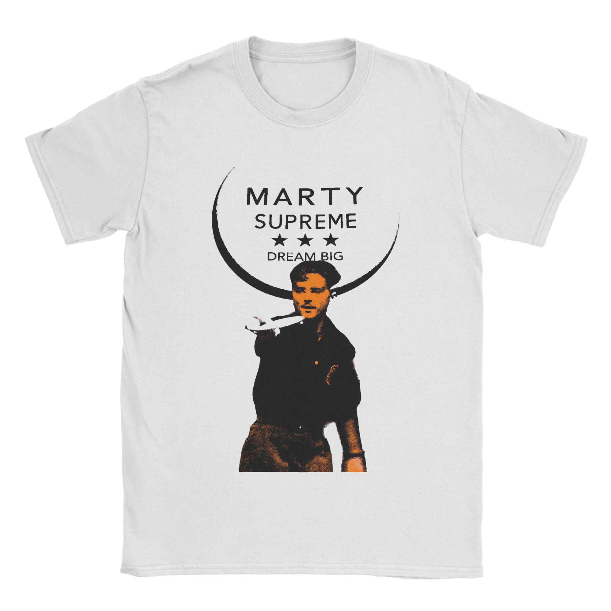 

DREAM BIG Marty Supreme T Shirt For Unisex Women 100Cotton Clothes Funny Ping Pong Crewneck Short Sleeve 4XL