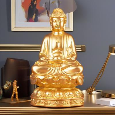 Harz Sakyamuni der Buddha Statue Gründer des Buddhismus Harzskulptur Zuhause Zimmer Büro Feng Shui Dekoration Statuen 4,12 Zoll