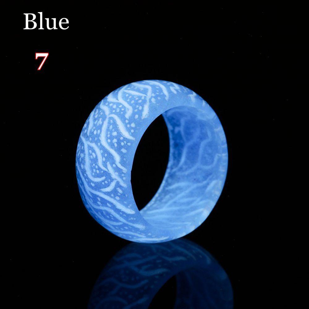 

Модный ночник Флуоресцентный дизайн Светящийся в темноте Смола Светящееся кольцо на палец 7