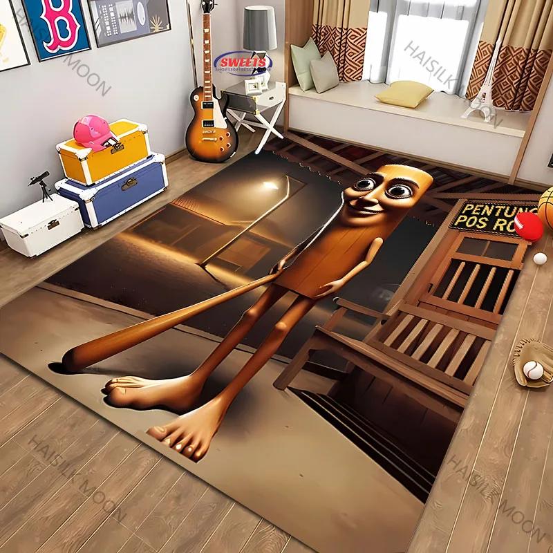Exaggerated and Funny Creatures Italian Brainrot Theme Carpet Living Room Bedroom Bedside Bathroom Floor Mat Home Decor Rug Gift