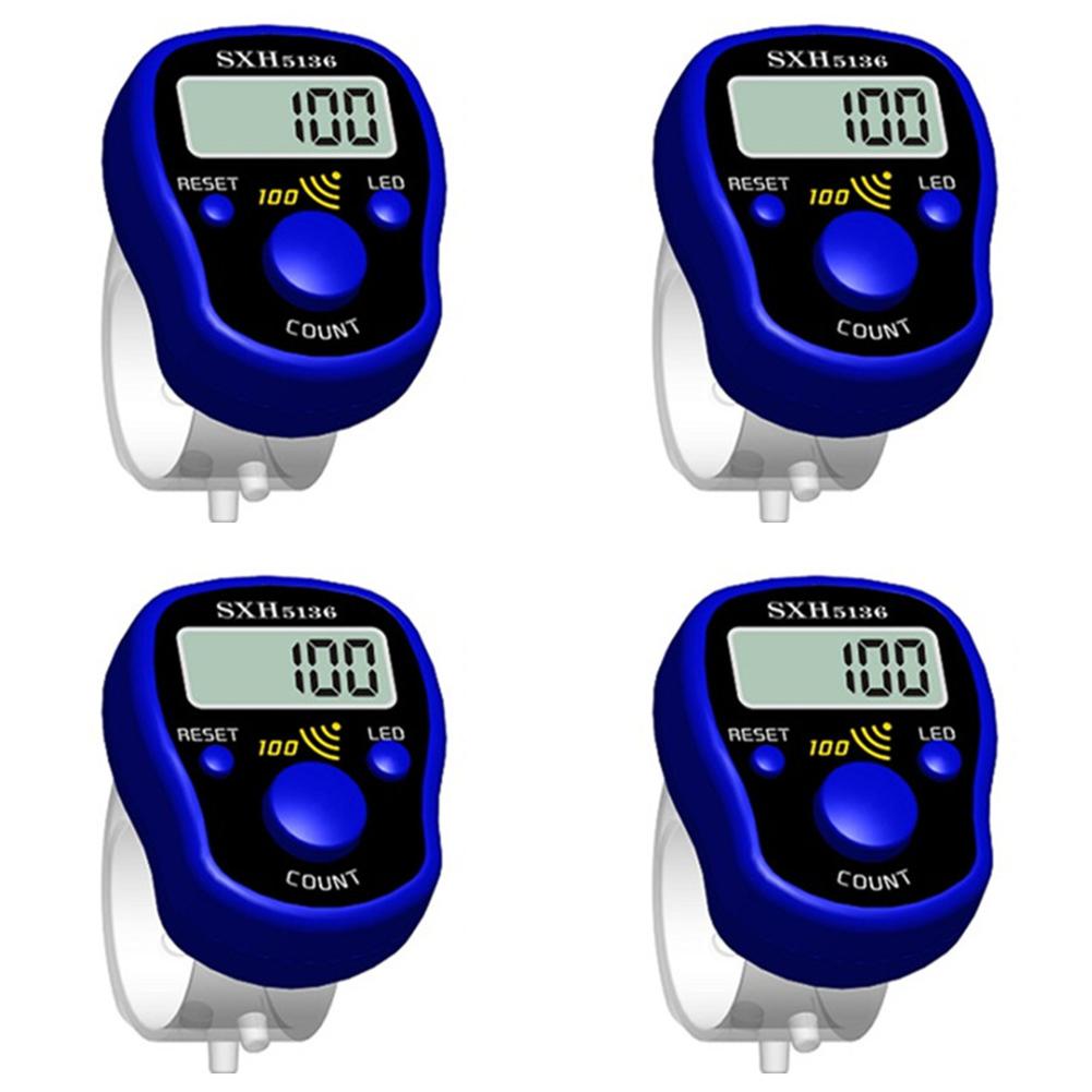 Mini Stitch Marker Row Finger Counter LCD Electronic Digital Display Tally Counter with Light Sewing Knitting Weave Buddha Pray