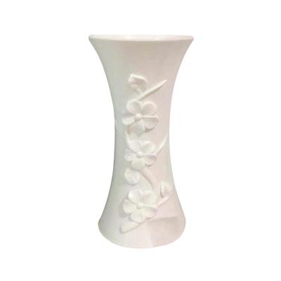 Plastic Embossment Vase Flower Arrangement Pot Container Home Office Table Decor
