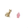 Ceramic Cat Sculpture Decorative Figurine Animal Art Ornament for Fireplace And Ginger Jar Porcelain