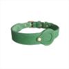 Genuine Leather Dog Collar With AirTag Holder Full Grain Removable Screw S/M Sizes