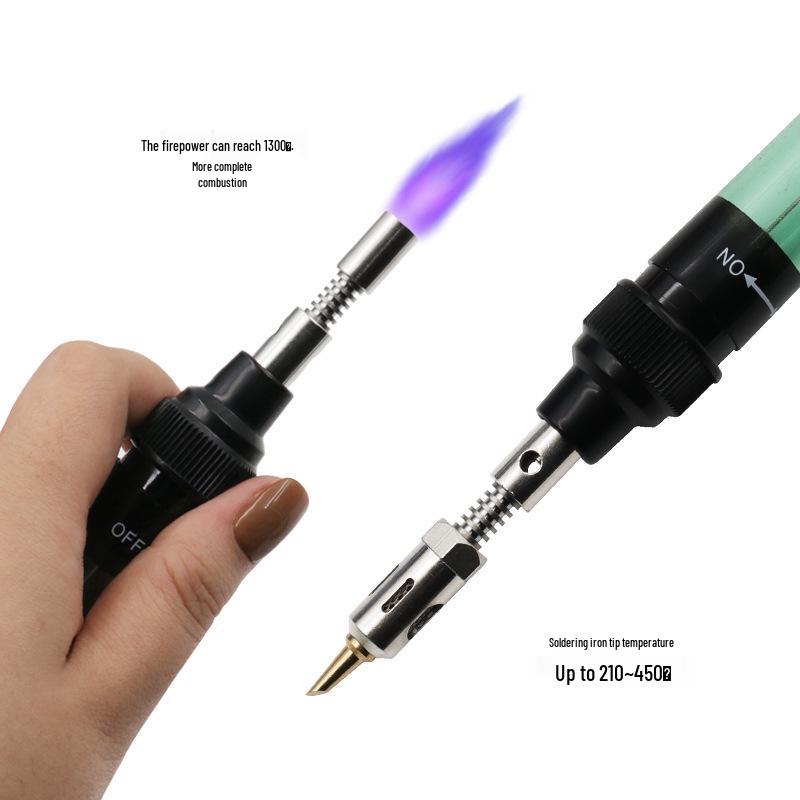 12-in-1 Gas Soldering Iron Kit: Compact Set for Household Welding and Repair.