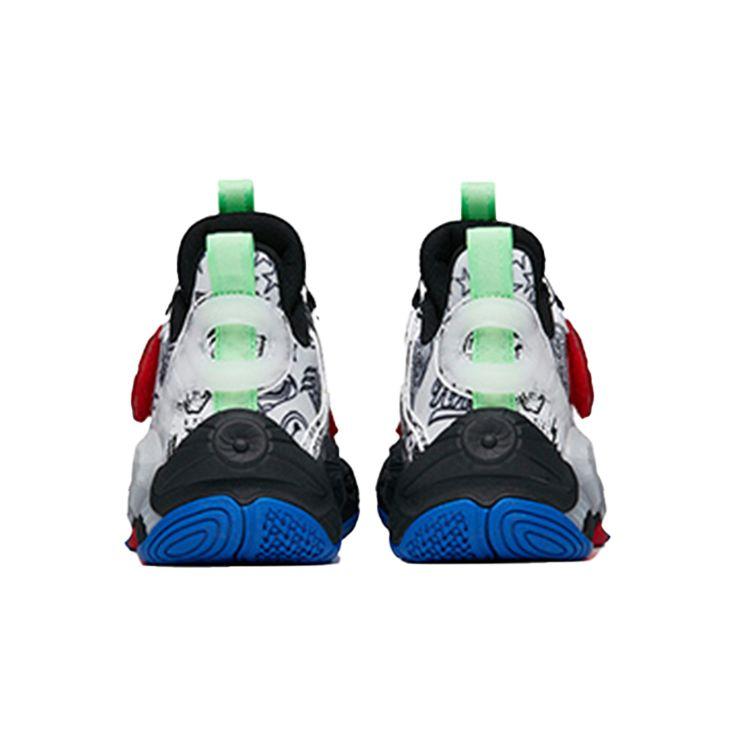 Anta Kids Asymmetrical 2 Comfortable Durable Breathable Low-Top Basketball Shoes Kids sneaker White Black 312231115-3