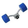 Adjustable Keel Support Rollers For Yacht Trailers Featuring Anti Skid Rubber Surfaces And Steel Brackets