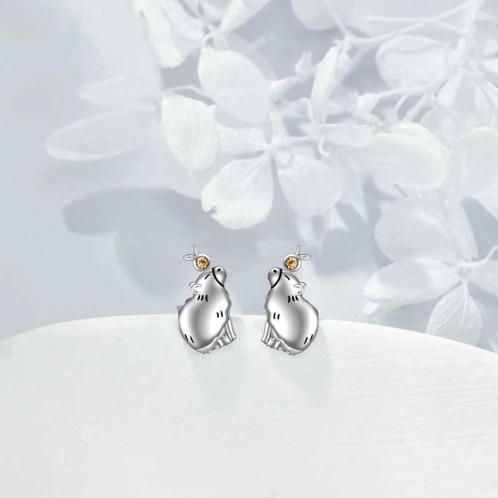 Cute Capybara Earring Adornment Fashionable Ear Rings Jewelry Ornament Fashionable Alloy Earrings for Women Ladies Girls