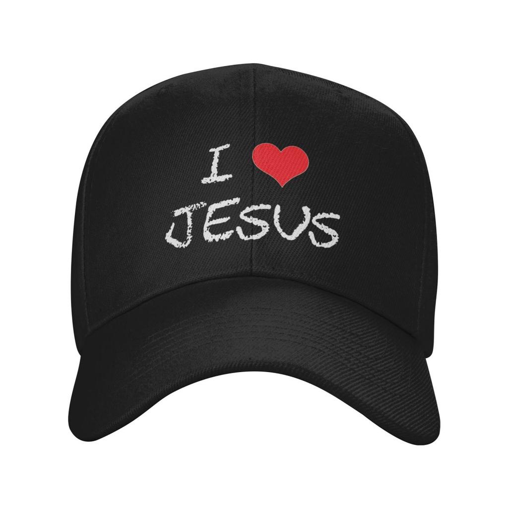 Ich liebe Jesus Gott Kreuz Aufdruck Kappe Mode Lässig Baseballkappen Verstellbarer Hut Hip Hop Sommer Unisex Baseballkappen