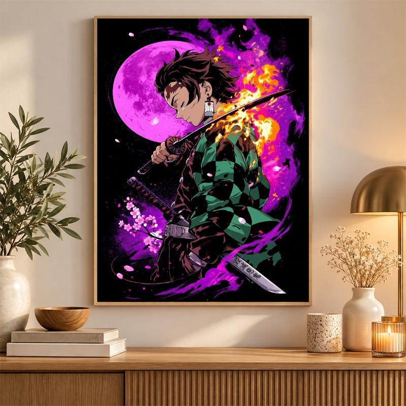 Demon Slayer Diamond Painting Kit 5D Full Drill DIY Diamond Mosaic Wall Art Home Decor