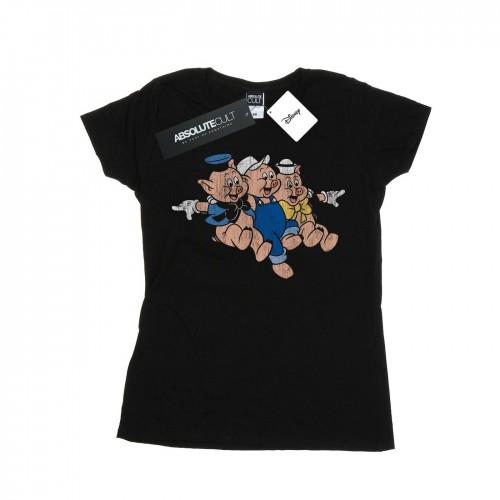 

Disney Womens/Ladies Three Little Pigs Jump Cotton T-Shirt білий