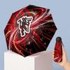 Ombrello Pieghevole Compatto Manchester United con Stampa, Mini 5 Pieghe, 8 Stecche, Antivento, Impermeabile, Leggero, Portatile