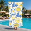 Summer Tropical Fruit Swimwear Collage Beach Towel Sand Proof Pool Towel Summer Swim Outdoor Picnic Gym Camping Travel