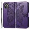 For T-Mobile REVVL 7 Case Butterfly Flower Leather Phone Cover Stand Credit Card Holder