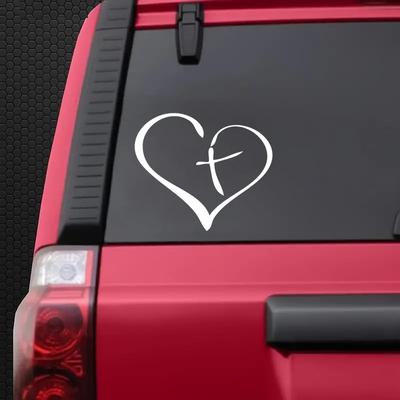 Heart Love Cross Jesus Cross Sticker On The Car Vinyl Decal Waterproof Decoration Car Stickers