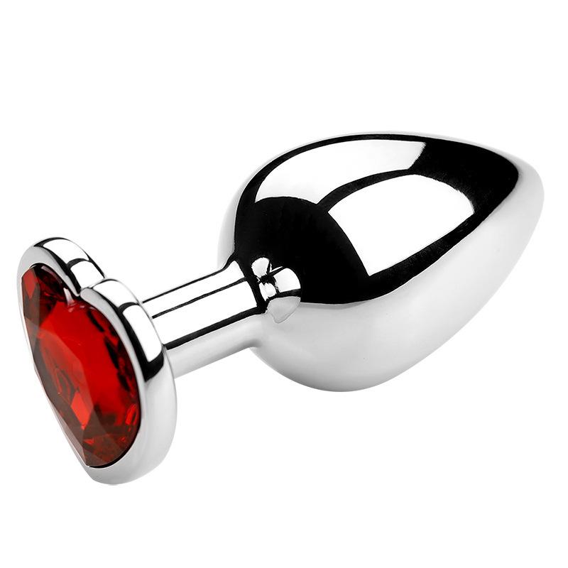 Heart-Shaped Metal Anal Plug - Prostate Massager & Dilation Toy for Adults