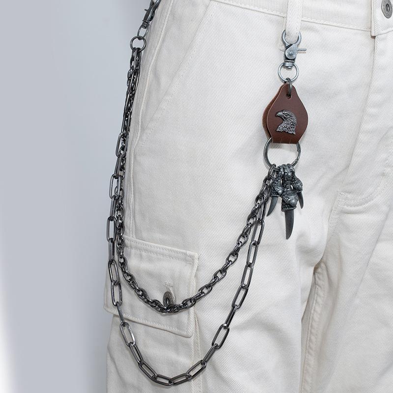 Cool Eagle Double Tip Chain Personality Chain Punk Hip Hop Hip Hop Jeans Waist Chain Fashion Metal Accessories