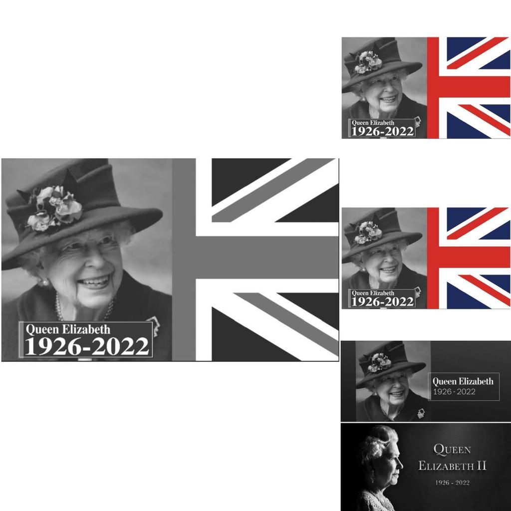 Königliche Königin Elizabeth II. Gartenflagge mit Union Jack Wimpelkette zur Heimdekoration