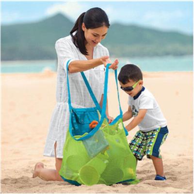 Portable Foldable Mesh Beach Bag for Kids' Sand Toys