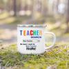 Personlised Mug Teachers Change The World  Print Coffee Cups Custom Name Drinks Enamel Cup Teacher's Day Thanks Gift for Teacher