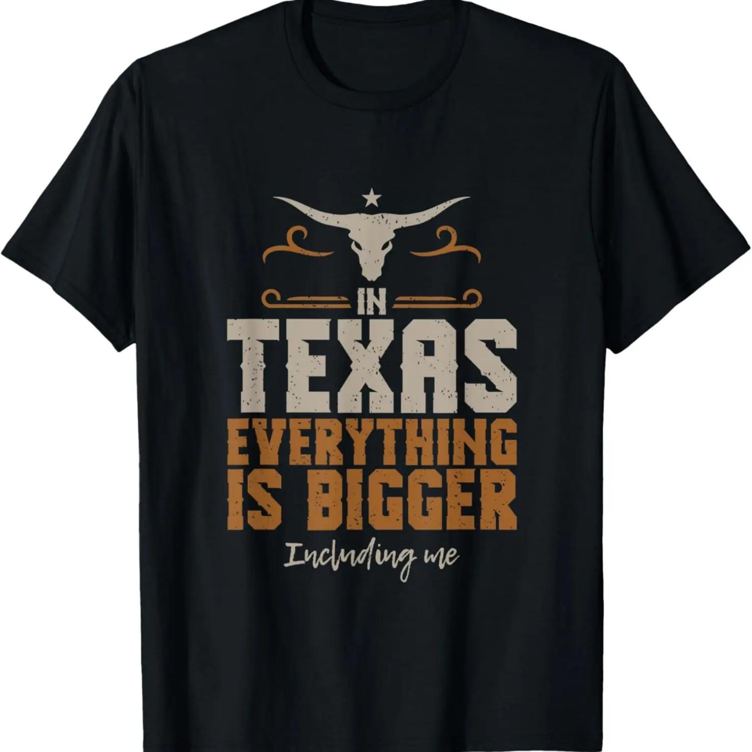 Mens In Texas Everything is Bigger, Proud Texan, Texas Sized T-Shirt S чёрный