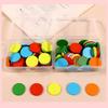 50Pcs Round Plastic Math Counters Colored Counting Chip Kids Early Math Learning Toy Kindergarten Preschool Math Learning