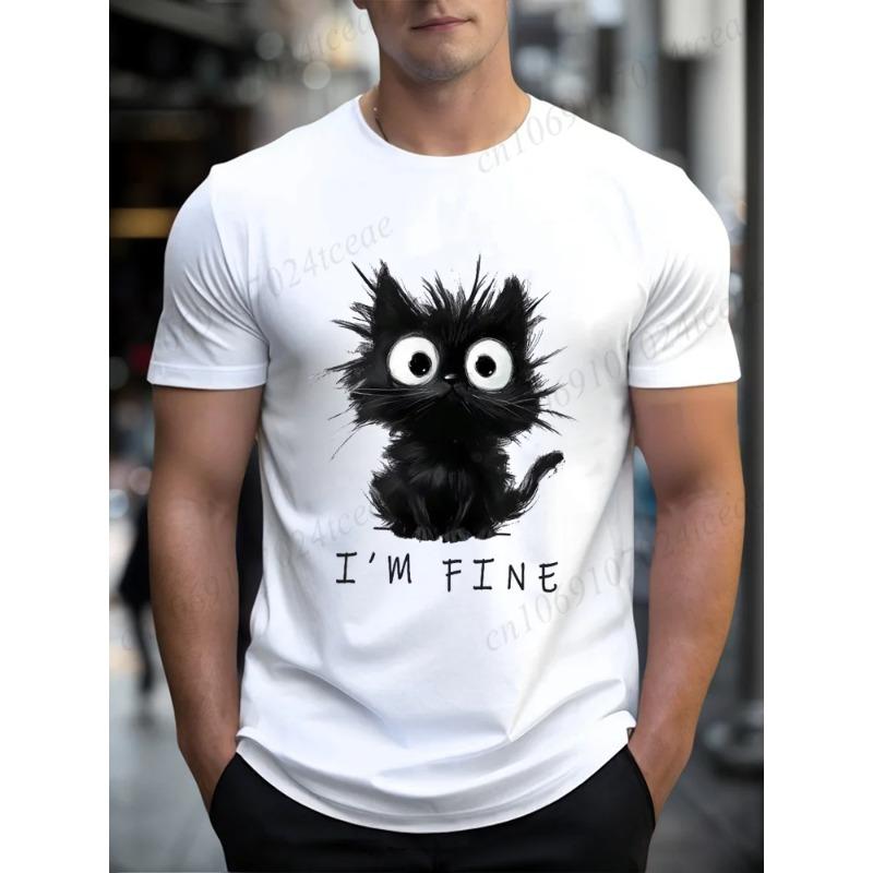 Born To Ride Print T-Shirt Lässige Kurzarm-Oberteile Sommer-T-Shirts für Herren 100% Baumwolle Rundhals Oversize Streetwear Basis-Top