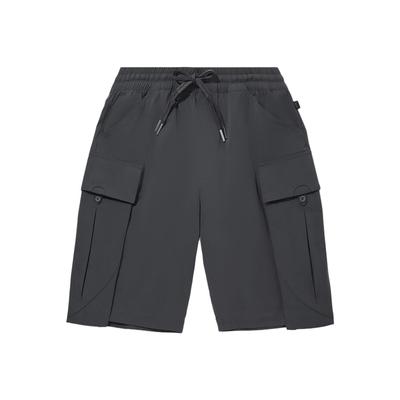 Shorts Esportivos Li Ning Lisos com Cadarço Macios Simples Versáteis Masculino shorts AKSV829-1