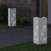 Solar LED Path Light 2 Pcs White Cold Rolled Steel