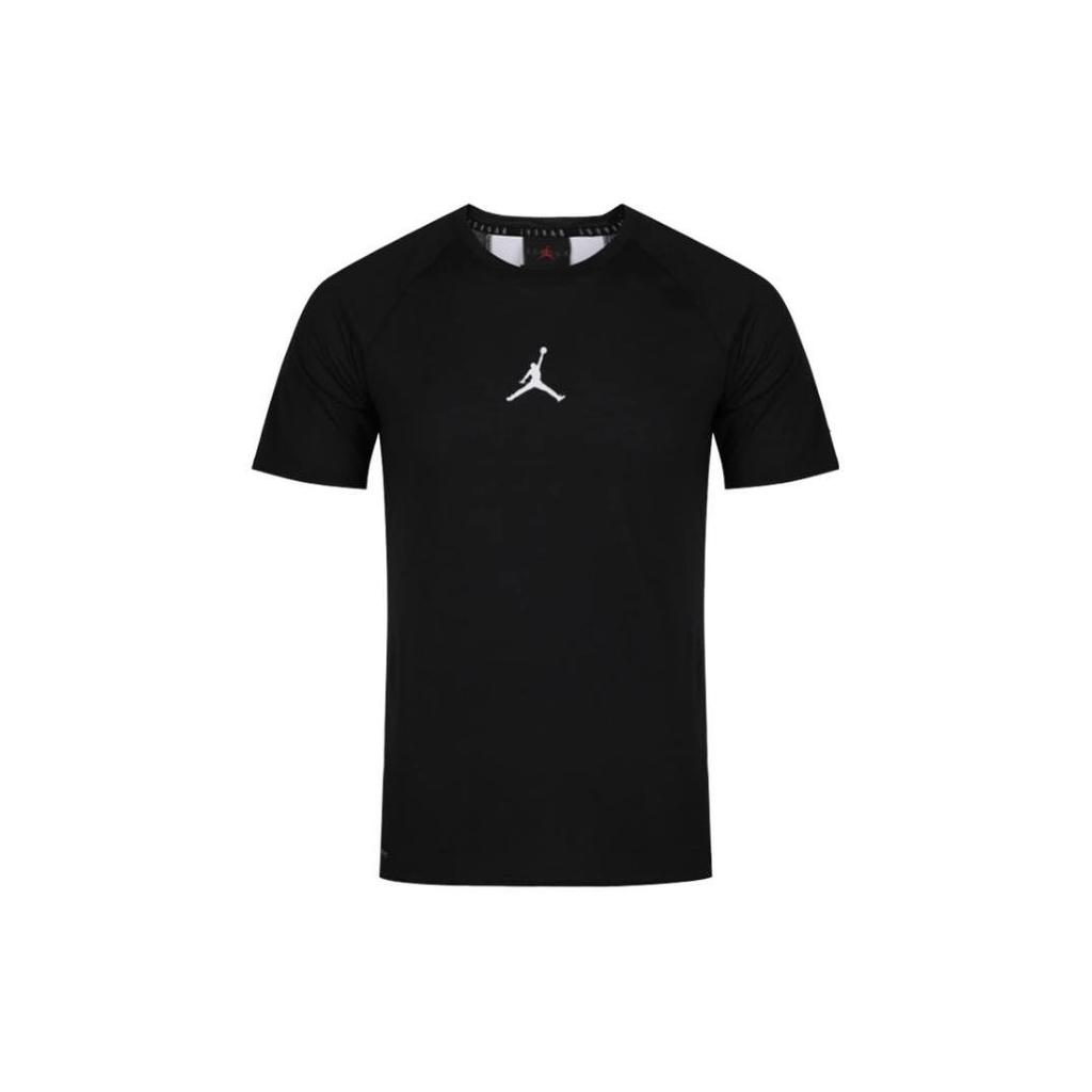 Jordan T Shirts Men's Black Crew Neck Moderate Straight Fit 889714-013