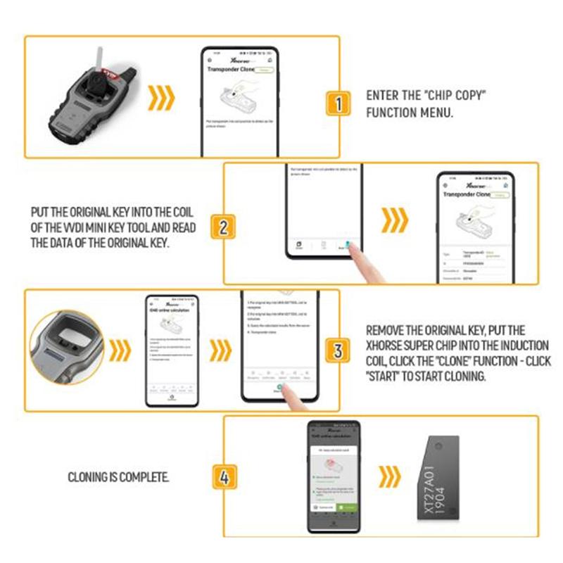 VVDI Chip Super Chip XT27A Transponderbrikke for VVDI Mini Key Tool for Super Chip For ID46/40/43/4D/8C/8A/T3/47