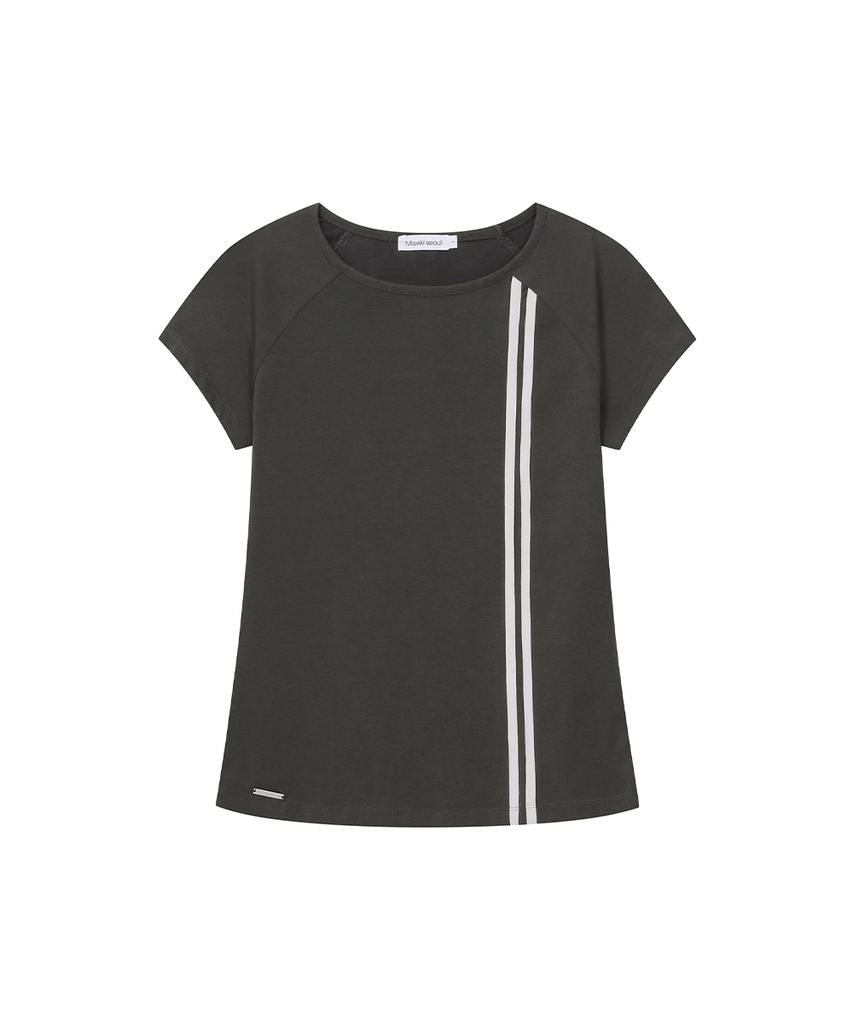 MISEKI SEOUL Double Tape Short Sleeve Charcoal