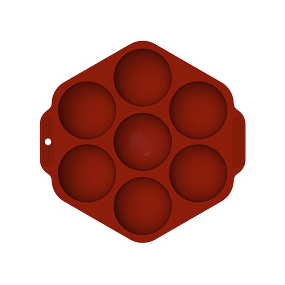 7 Holes Silicone Mold Food Grade Silicone Half Sphere Mold Chocolate Mold  For Cake Decorating