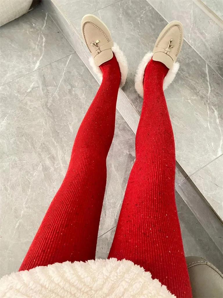 Thick Wool Pantyhose Stockings Autumn and Winter Outer Wear Fashionable Leggings Warm Stockings Pantimedias De Mujer
