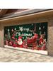 Christmas Decoration Garage Door Background, Suitable for Indoor and Outdoor Supermarket Courtyard Christmas Party Decoration