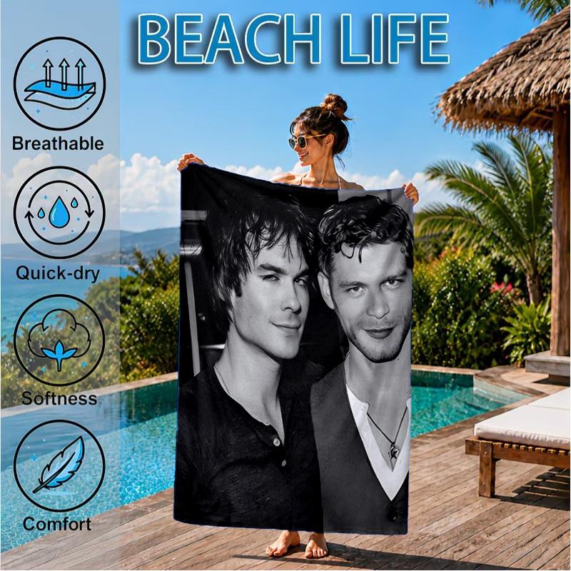 Ladybug Elegance Klaus  Beach Towel, Super Soft Microfiber, Perfect Gift for Her/Him, Birthday, for Pool, Beach, Travel, Decor Beach Party
