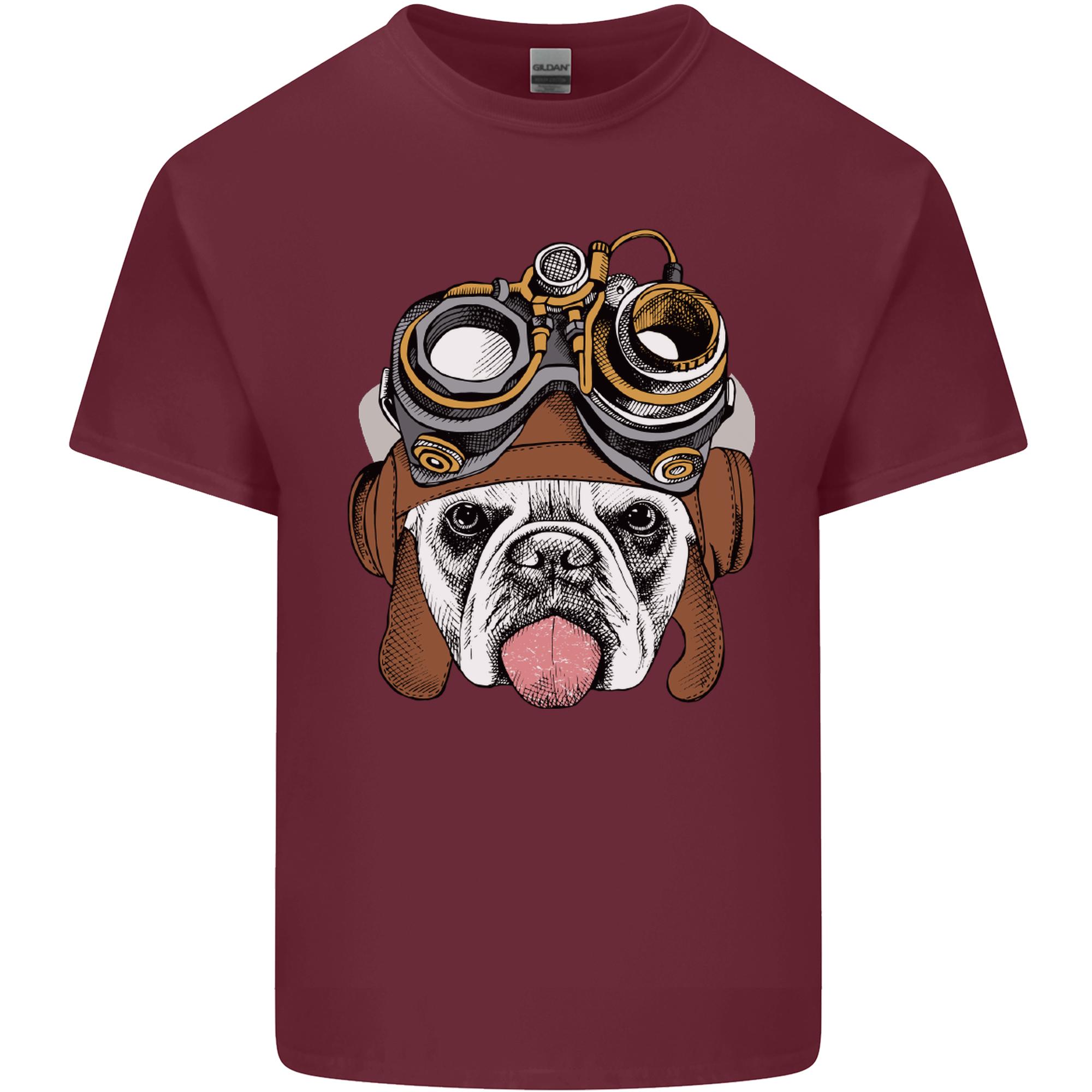Steampunk Bulldog Unisexs Light Cotton TShirt S