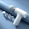 A Portable Electric Fascia Massage Gun, 4 Replaceable Massage Heads, 6-Speed Mode Adjustment, Deep Tissue Impact Muscles, Reliev
