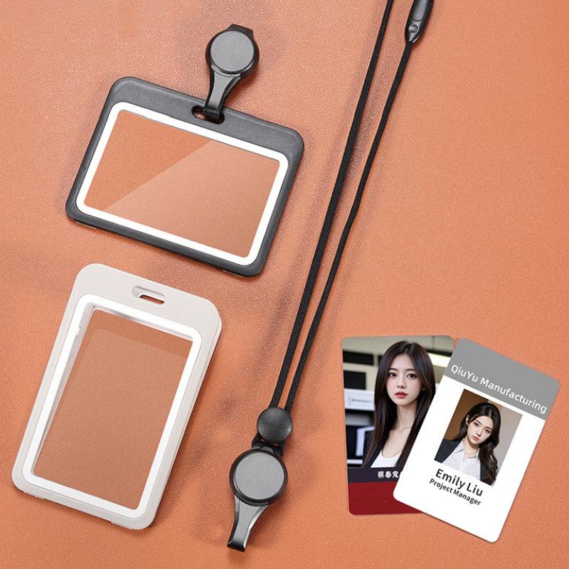 Lanyard Portabadge Trasparente Avvolgibile con Lanyard Accessori Infermiere per il Lavoro Porta Badge Identificativo Rimovibile